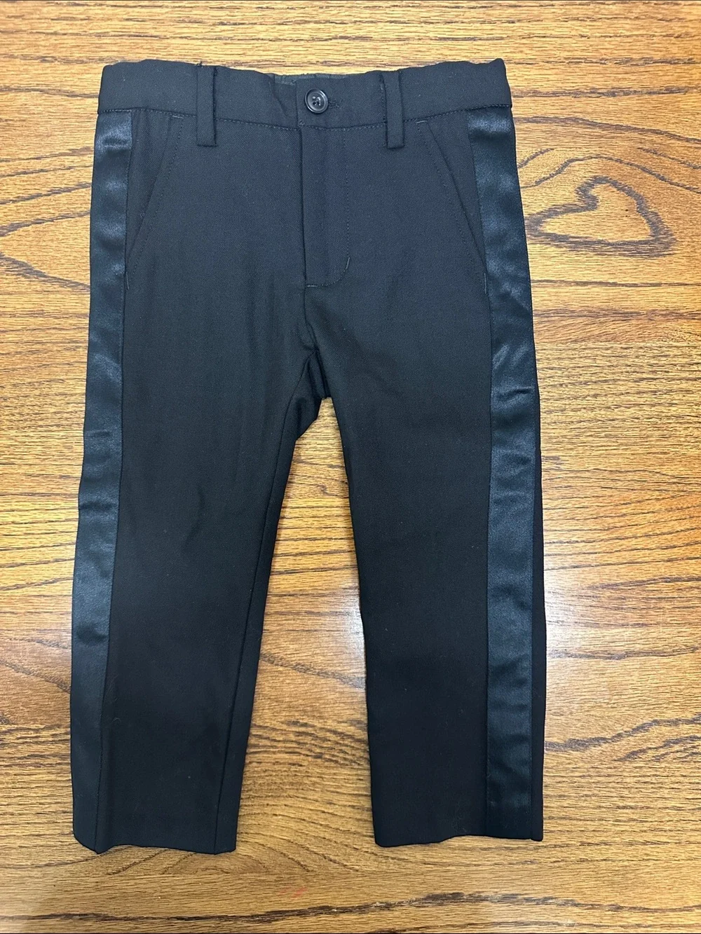 Janie and Jack Black Boys' Dress Pants with Satin Side Stripes